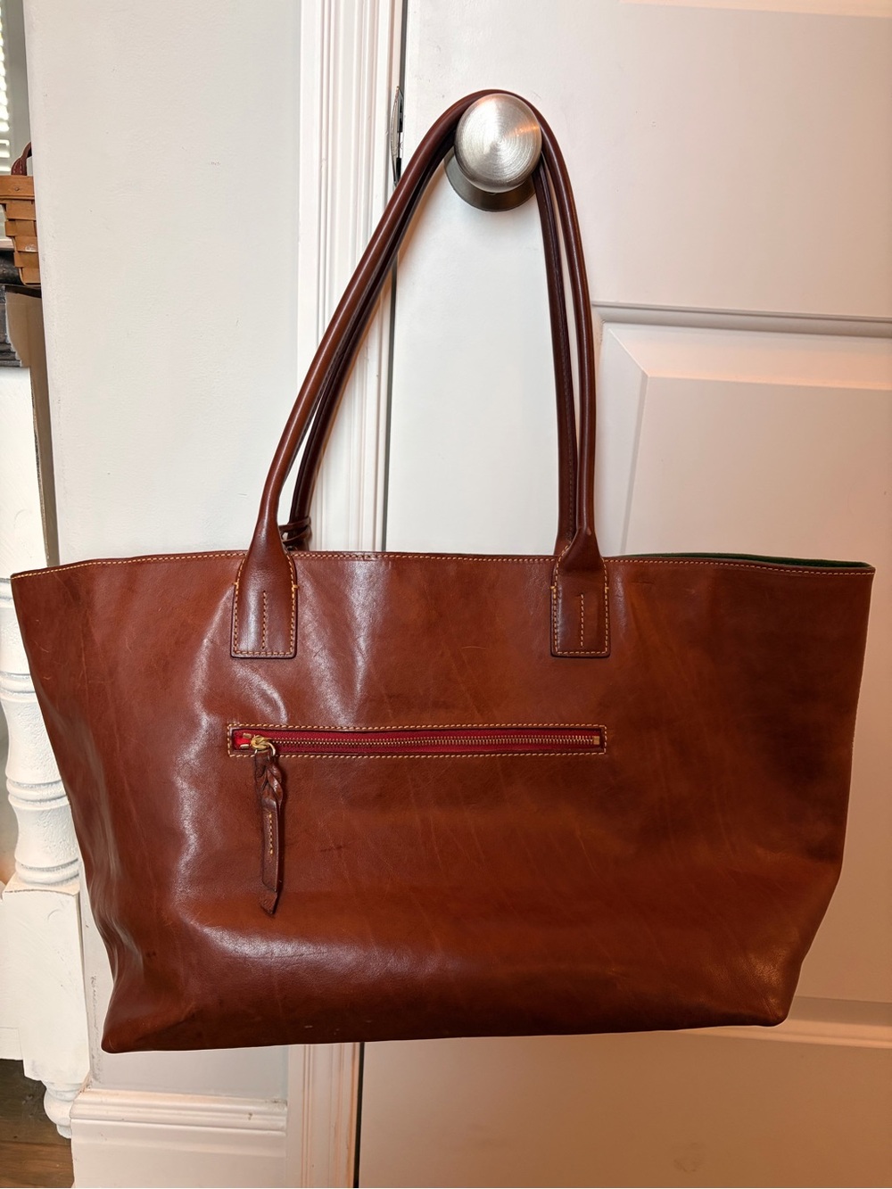 Dooney & Bourke Large Florentine Russel Tote in Chestnut - Picture 6 of 15